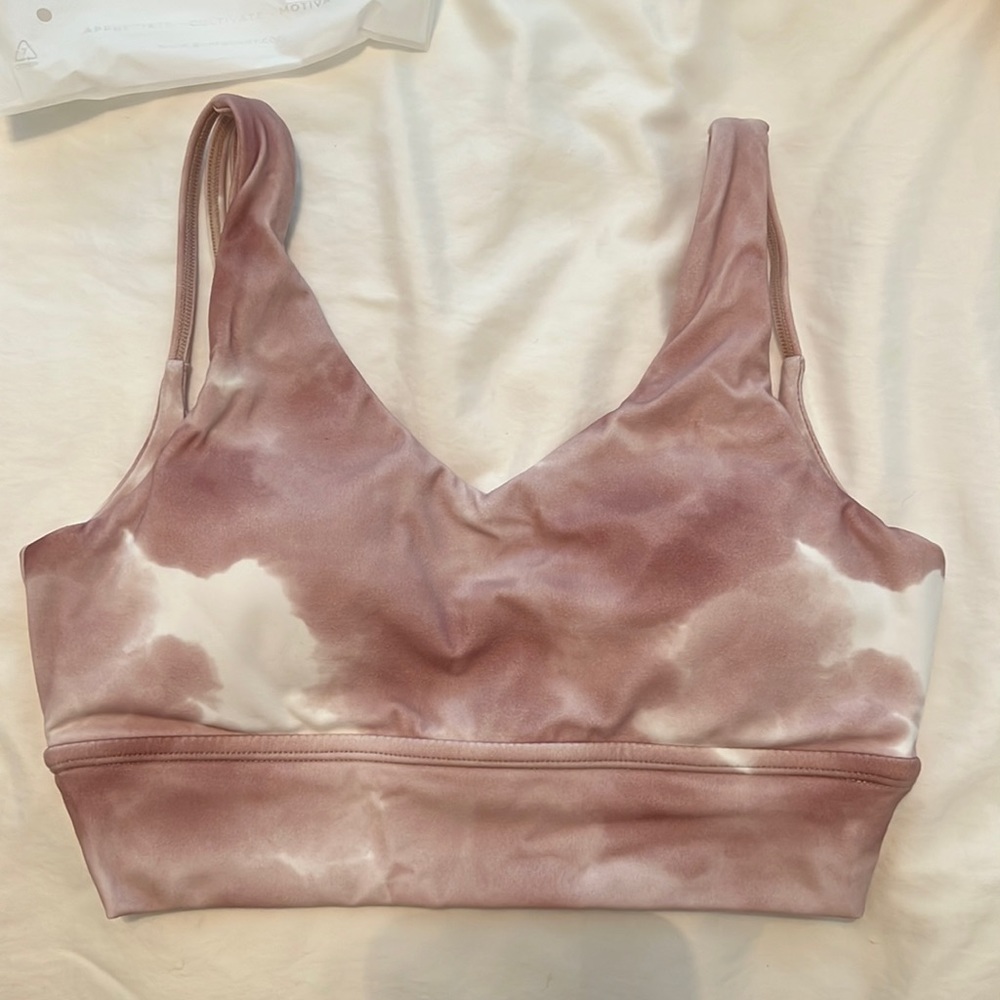 Buffbunny Monarch Sports Bra in Beige Swirl Print S